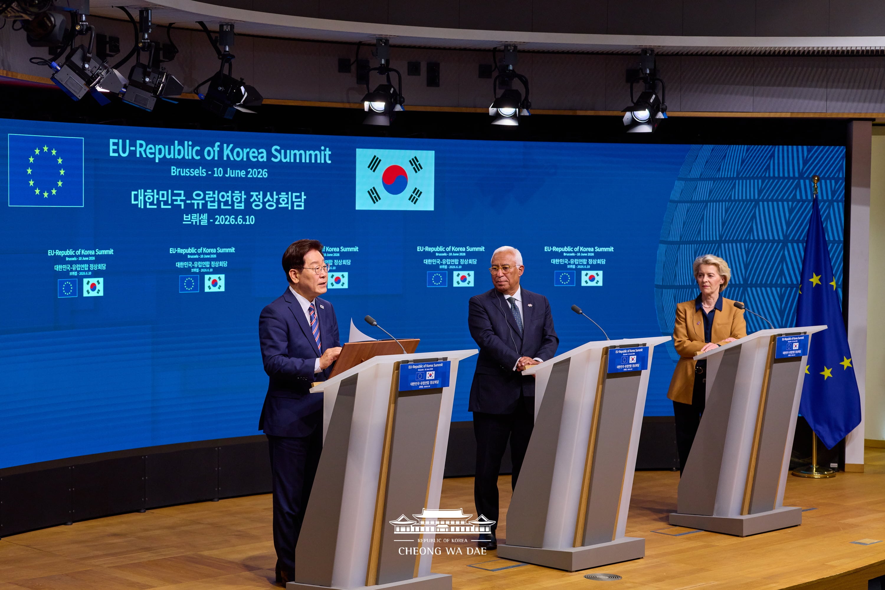 Press Statement by President Lee Jae Myung on the occasion of the Korea-EU Summit