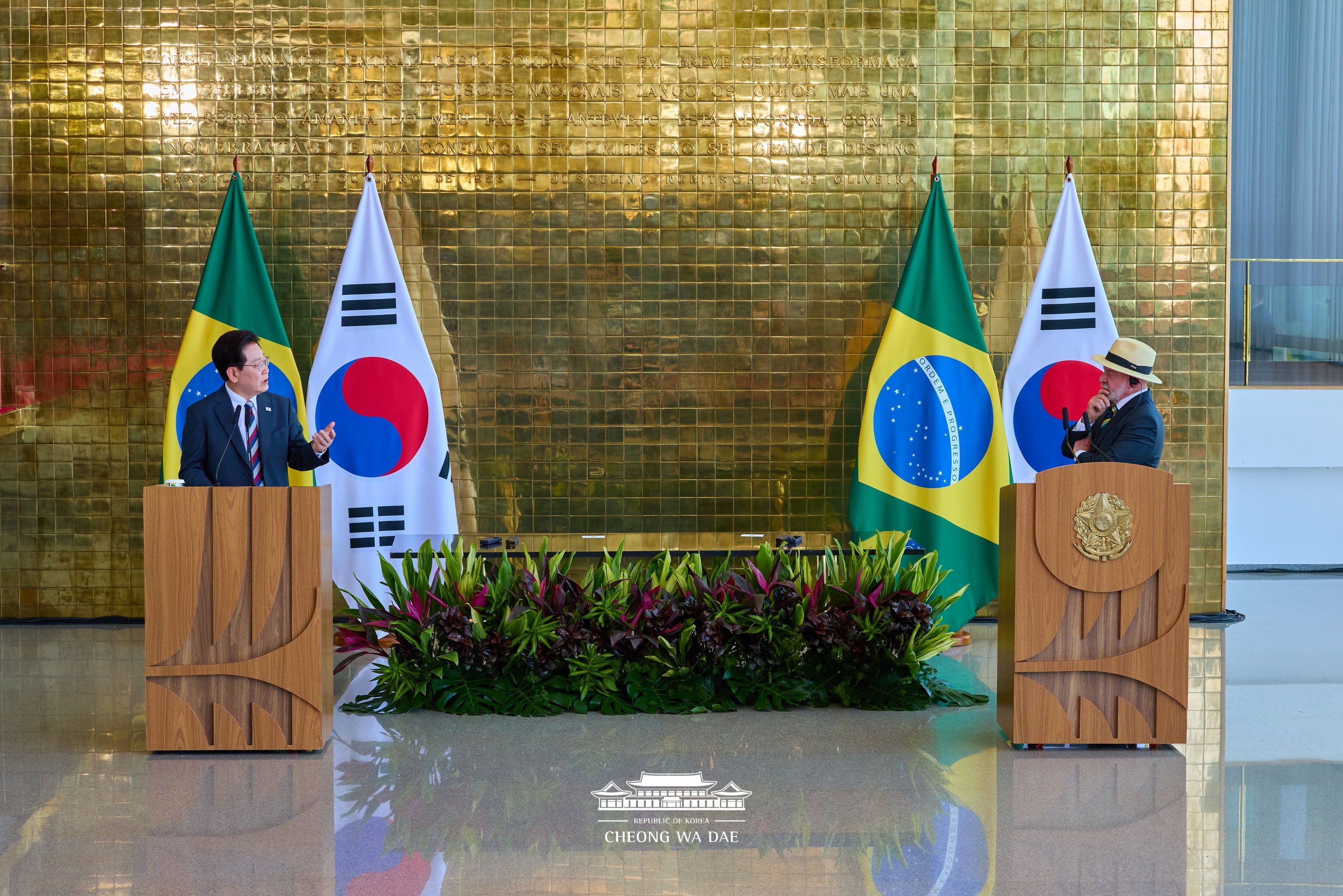 Press Statement by President Lee Jae Myung on the occasion of the Korea-Brazil Summit July 27, 2026 Brasilia, Brazil